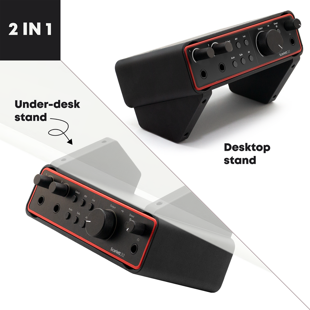 Focusrite Scarlett 2i2 4th Gen Under-desk & Desktop Stand