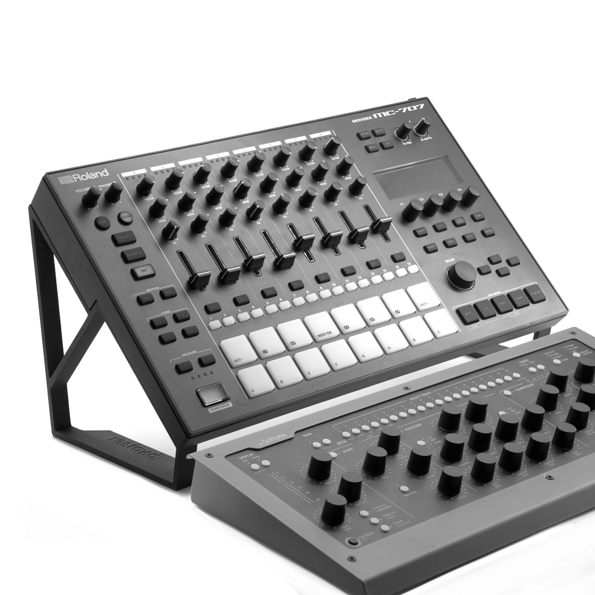 Roland MC-707, TR-8S Raised Stand