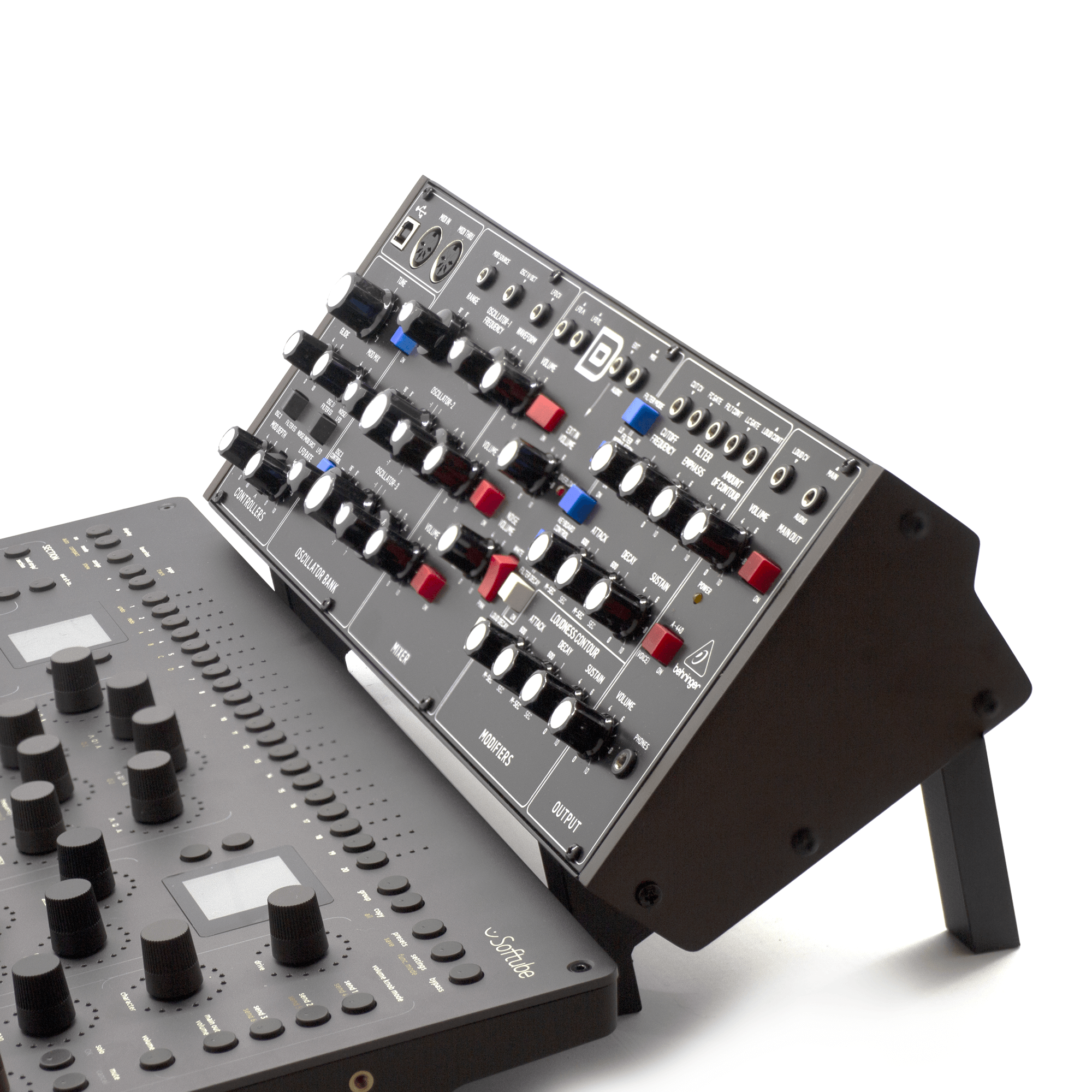 Behringer Model D, Neutron, K-2, Pro-1, WASP, CAT Stand