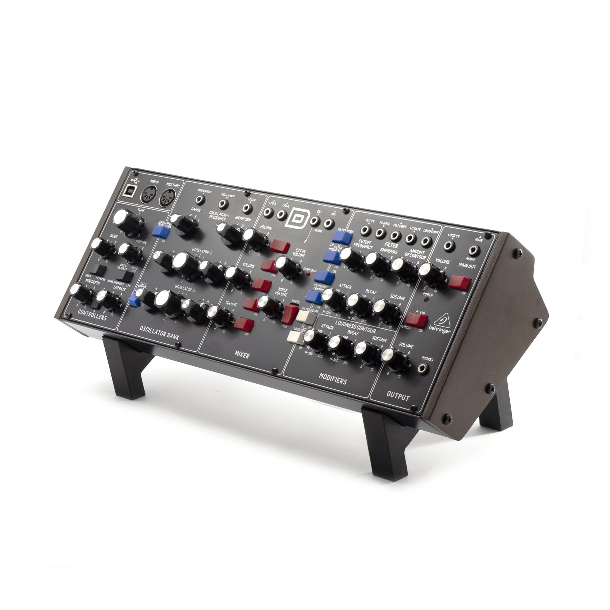 Behringer Model D, Neutron, K-2, Pro-1, WASP, CAT Stand